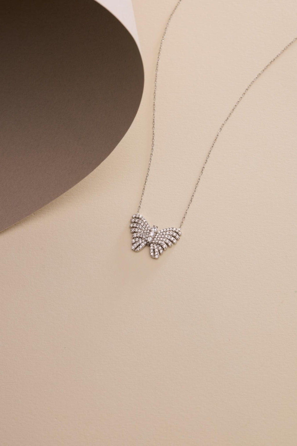 Butterfly Necklace Silver 925 | Zircon Wings Pendant | Dainty Rhodium Jewelry | Gift for Her