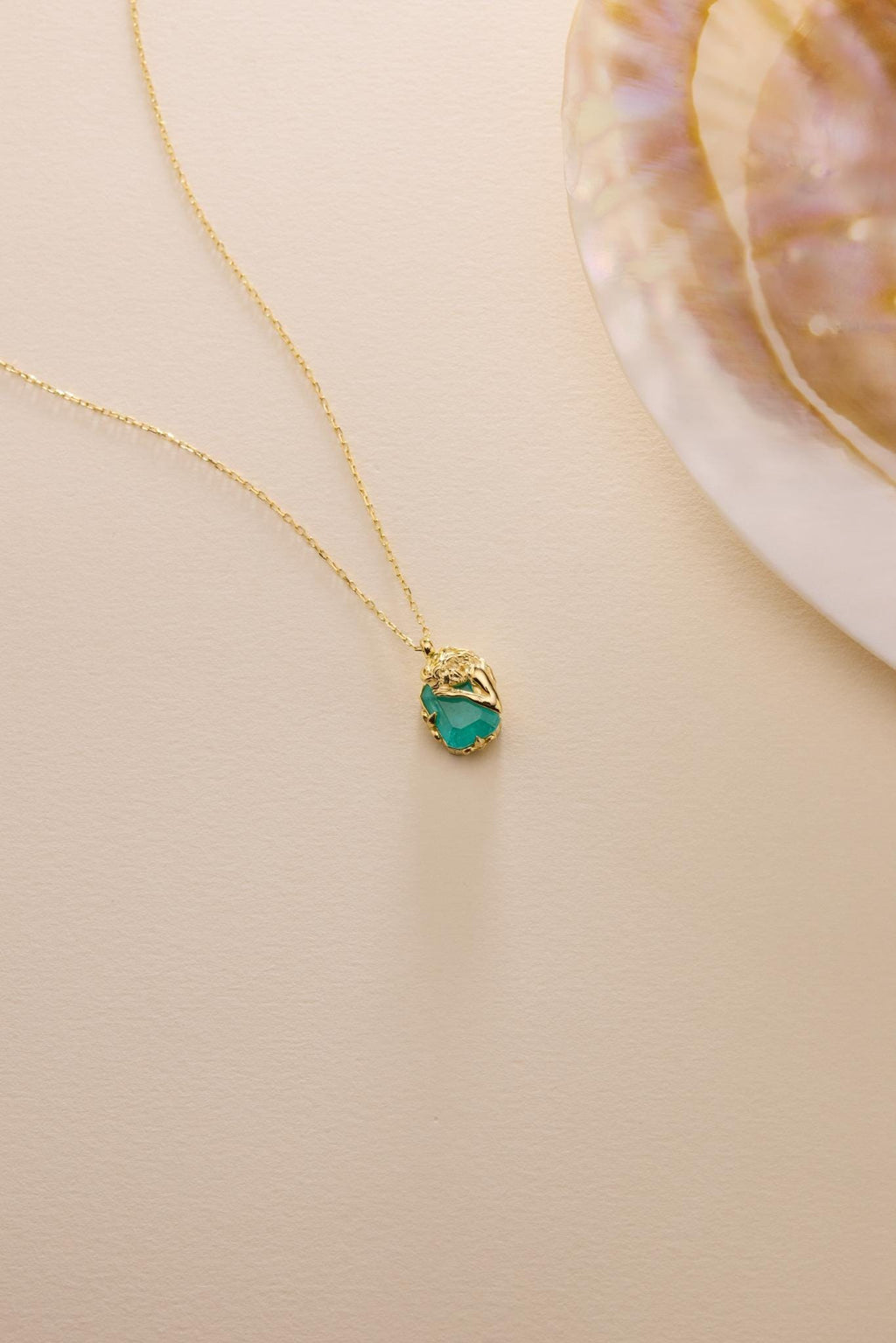 Green Zircon Necklace Silver 925 | Dainty Gold Muse Pendant | Elegant Jewelry Gift
