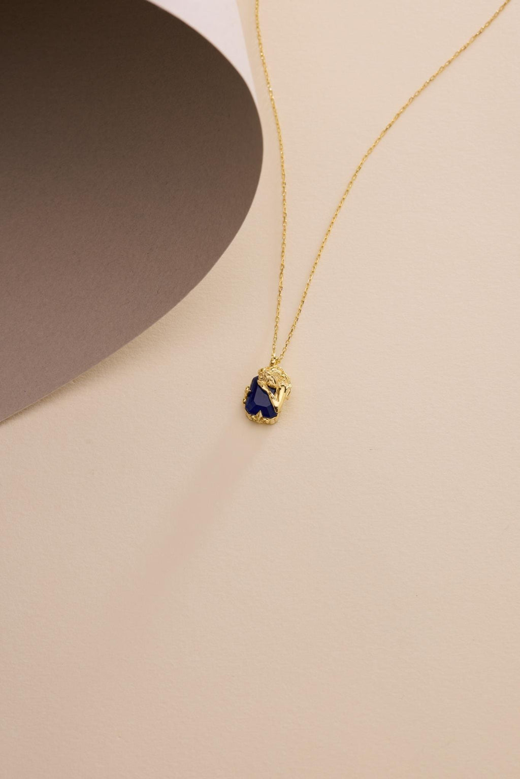 Blue Zircon Fairy Necklace Silver 925 | Dainty Gold Muse Pendant | Elegant Gift