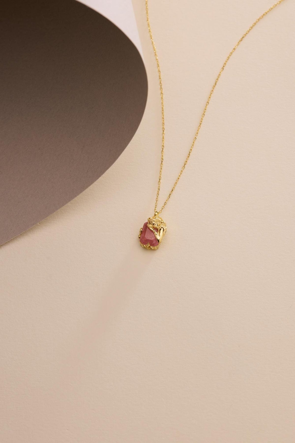 Sterling Silver Fairy Necklace | Pink Zircon Angel Pendant | Gold Plated Jewelry