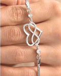 Infinity Heart Bracelet | 925 Sterling Silver Bracelet | Zircon Love Jewelry