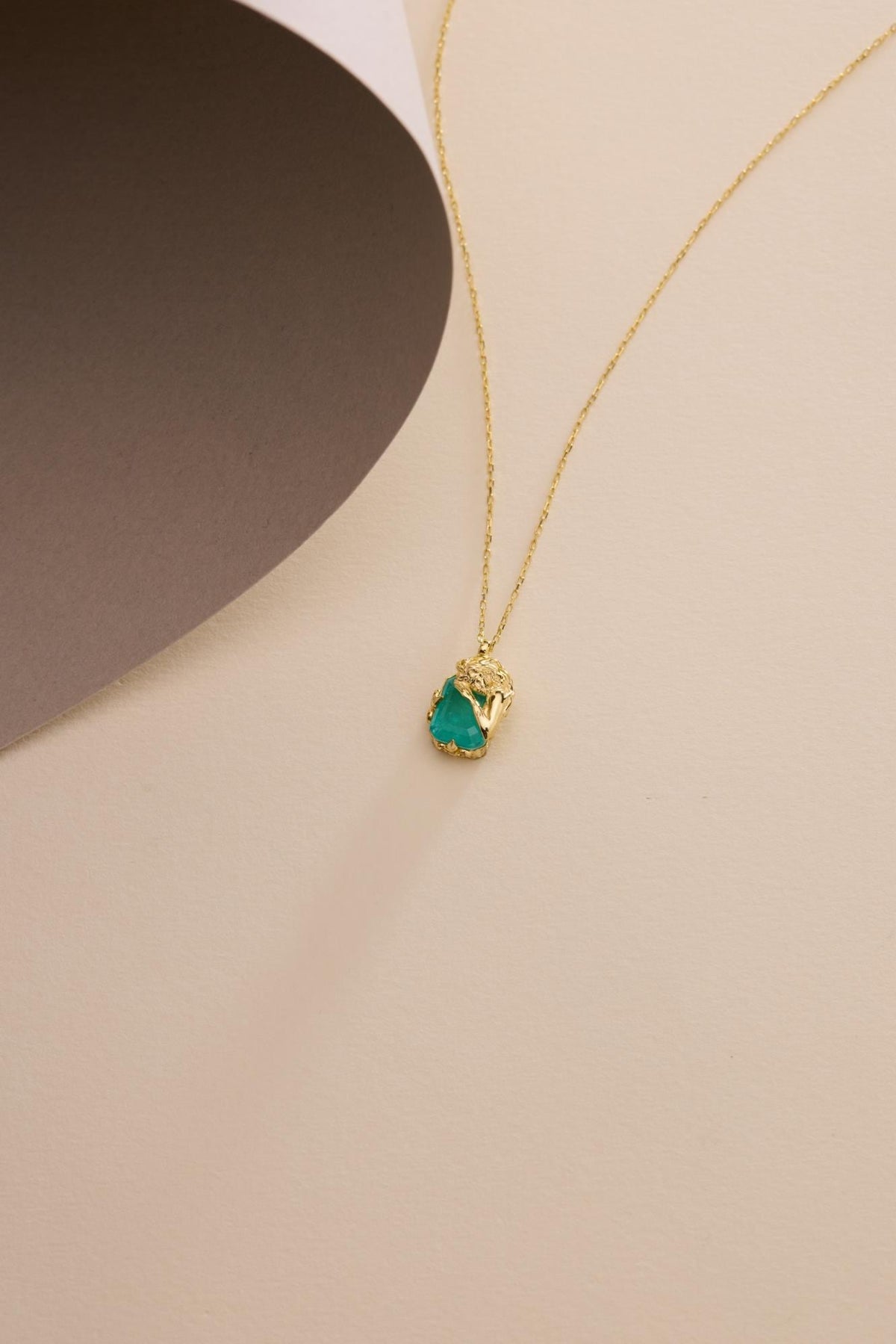 Green Zircon Necklace Silver 925 | Dainty Gold Muse Pendant | Elegant Jewelry Gift
