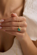 Green Zircon Necklace Silver 925 | Dainty Gold Muse Pendant | Elegant Jewelry Gift