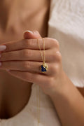 Blue Zircon Fairy Necklace Silver 925 | Dainty Gold Muse Pendant | Elegant Gift