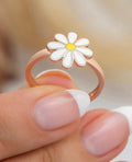 Daisy Ring, Adjustable 925 Sterling Silver Floral Ring for Women (NRZ998511)