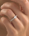 Solitaire Zircon Ring | 925 Sterling Silver Adjustable Rhodium Plated Ring