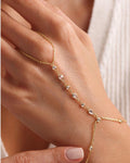 Teardrop Hand Chain Bracelet | 925 Sterling Silver Bracelet | Gold Plated Jewelry