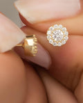 925 Sterling Silver Gold Plated Mini Zircon Stud Earrings | Minimal Everyday Jewelry