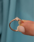 Adjustable Polaris Star Ring | Rose Gold Plated Zircon Design (NRZ99705)