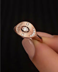 Rose Design Ring, Adjustable 925 Sterling Silver Zircon Ring for Women (NRZ998458)