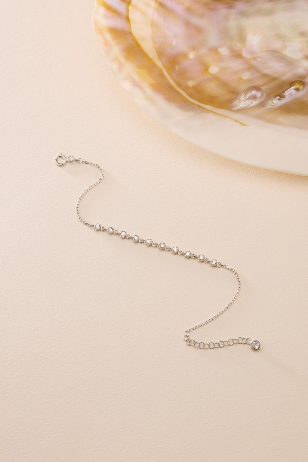 925 Sterling Silver Rhodium Plated Bracelet | White Zircon Gift for Her