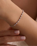 925 Sterling Silver Rhodium Plated Bracelet | White Zircon Gift for Her