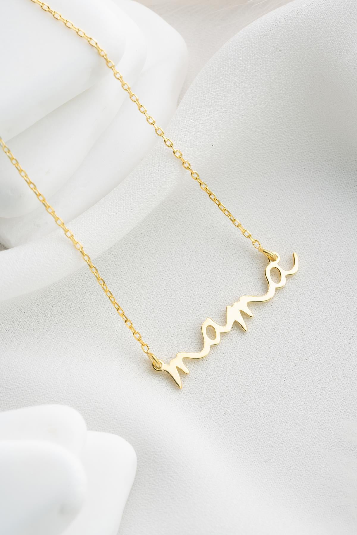 Mama Necklace Sterling Silver | Gold Plated Mom Pendant with Zircon Gift for Mother