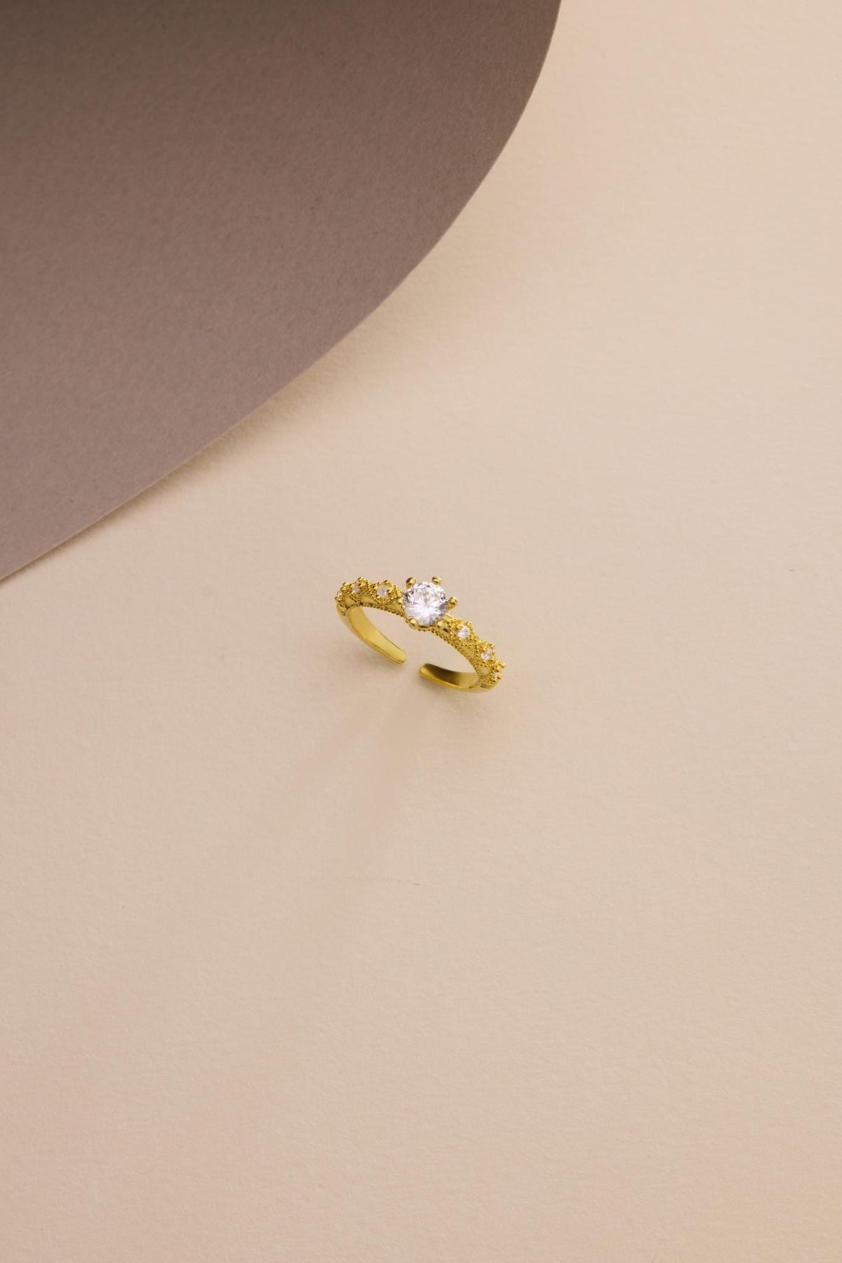 Adjustable Solitaire Ring | 925 Sterling Silver Zircon Promise Ring
