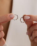 Twisted Hoop Earrings | 925 Sterling Silver Rhodium Plated Minimal 15mm Hoop