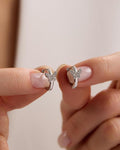 Butterfly Hoop Earrings | 925 Sterling Silver Zircon Minimal Dainty Huggie Earrings