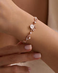 925 Sterling Silver Rose Gold Plated Bracelet | Magnolia Pearl Butterfly Gift for Her