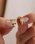 Panda Kids Earrings | 925 Sterling Silver 14K Gold Plated Enamel Animal Earrings | Children Jewelry