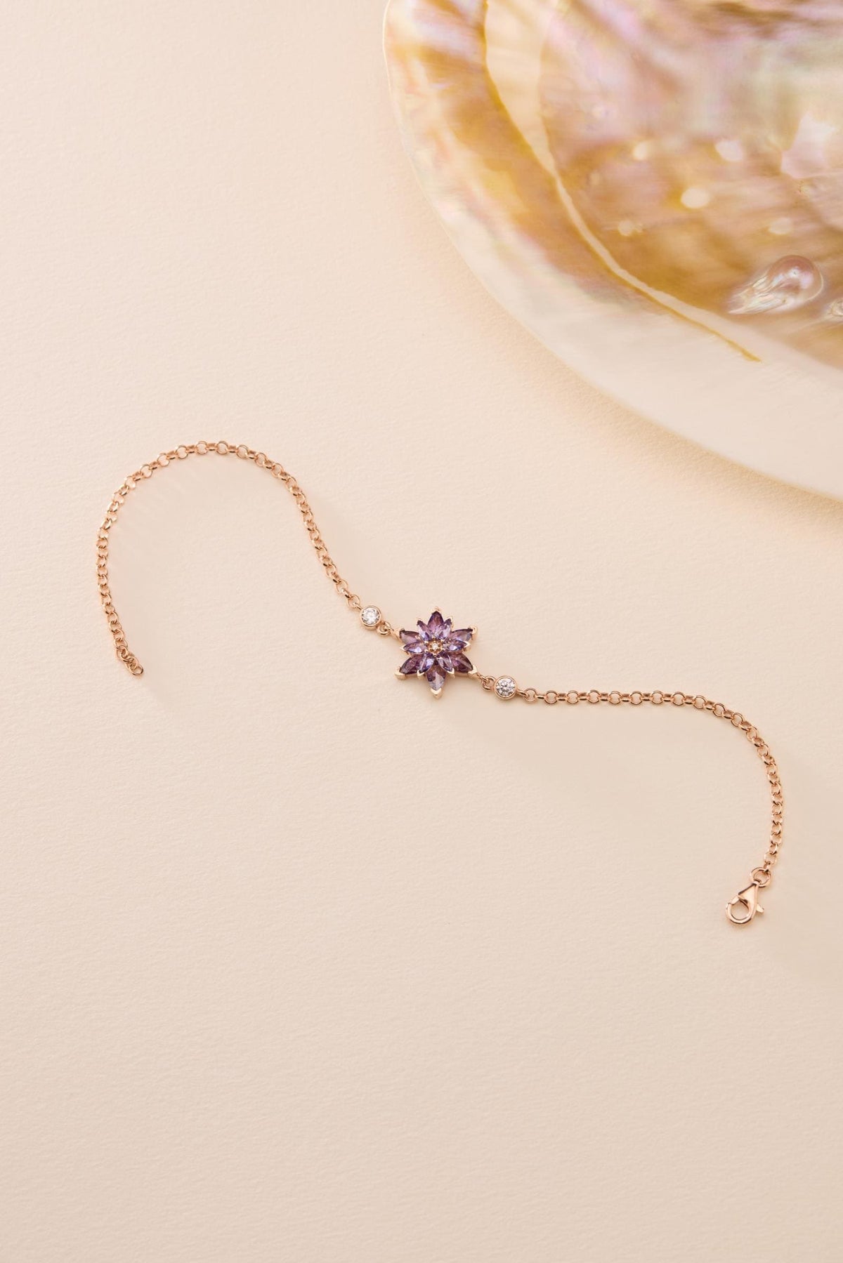 925 Sterling Silver Lotus Bracelet | Adjustable Doc Chain | Minimal Spiritual Jewelry Gift for Women