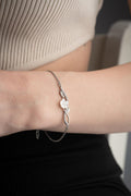 Magnolia Flower Bracelet | 925 Sterling Silver Rhodium Zircon Dainty Jewelry