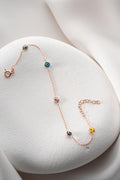 Rose Gold Evil Eye Bracelet | 925 Sterling Silver Colorful Dainty Jewelry