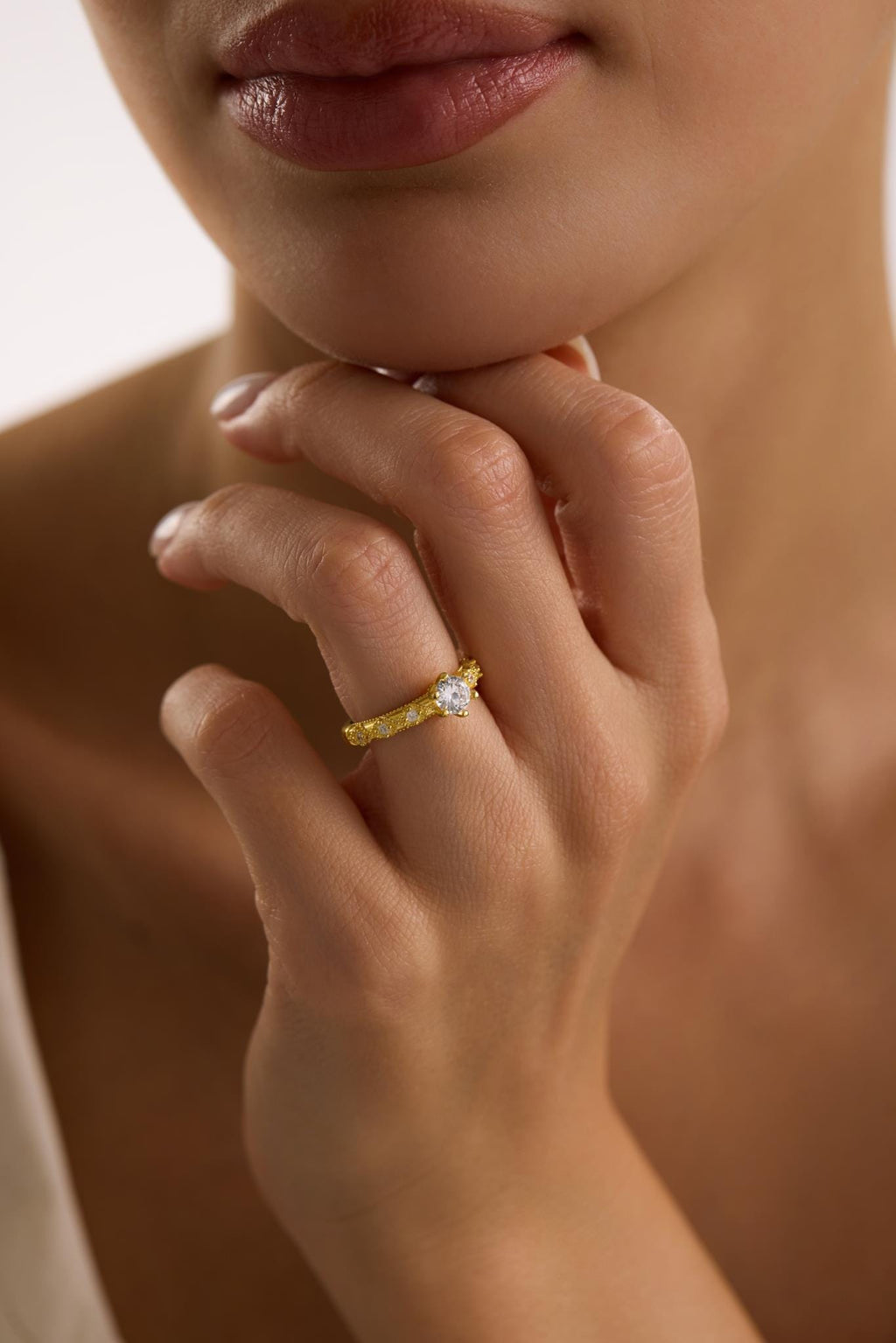 Adjustable Solitaire Ring | 925 Sterling Silver Zircon Promise Ring