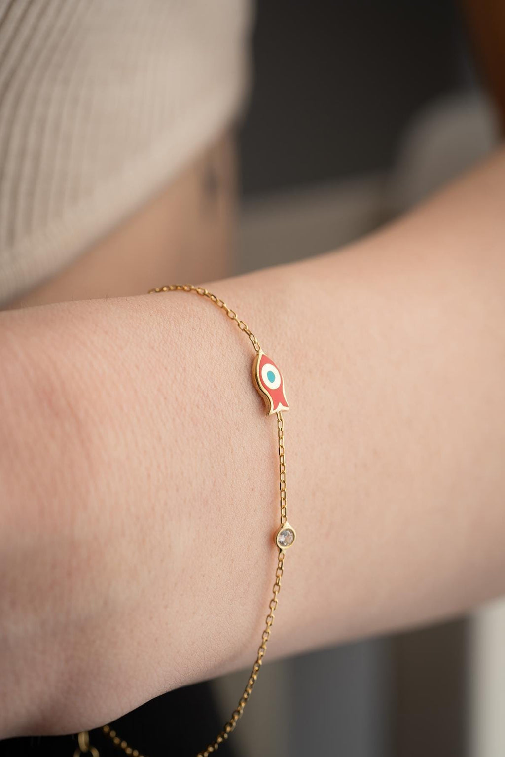 Fish Bracelet Sterling Silver | Dainty Gold Jewelry | Minimal Pisces Gift for Her