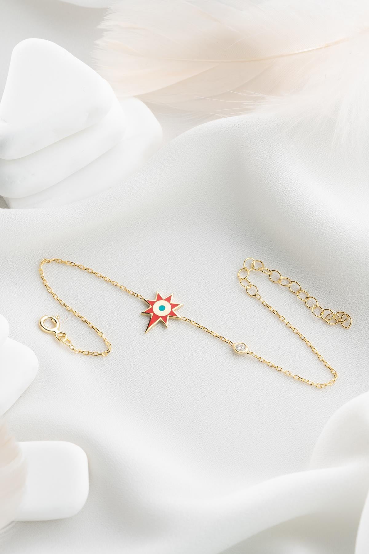 North Star Bracelet Sterling Silver | Dainty Gold Jewelry | Minimal Celestial Gift for Her