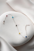 Sterling Silver Evil Eye Bracelet | Dainty Colorful Nazar Jewelry | Protection Gift for Her