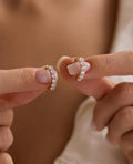 Rose Gold Zircon Huggie Hoop Earrings | Dainty Pavé Hoops | Minimal Jewelry Gift