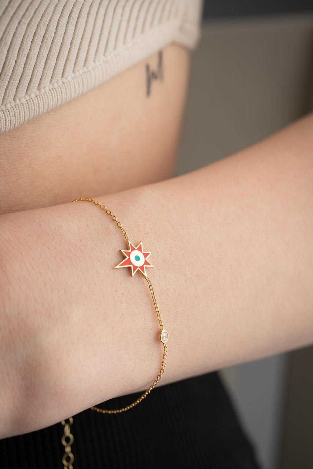 North Star Bracelet Sterling Silver | Dainty Gold Jewelry | Minimal Celestial Gift for Her