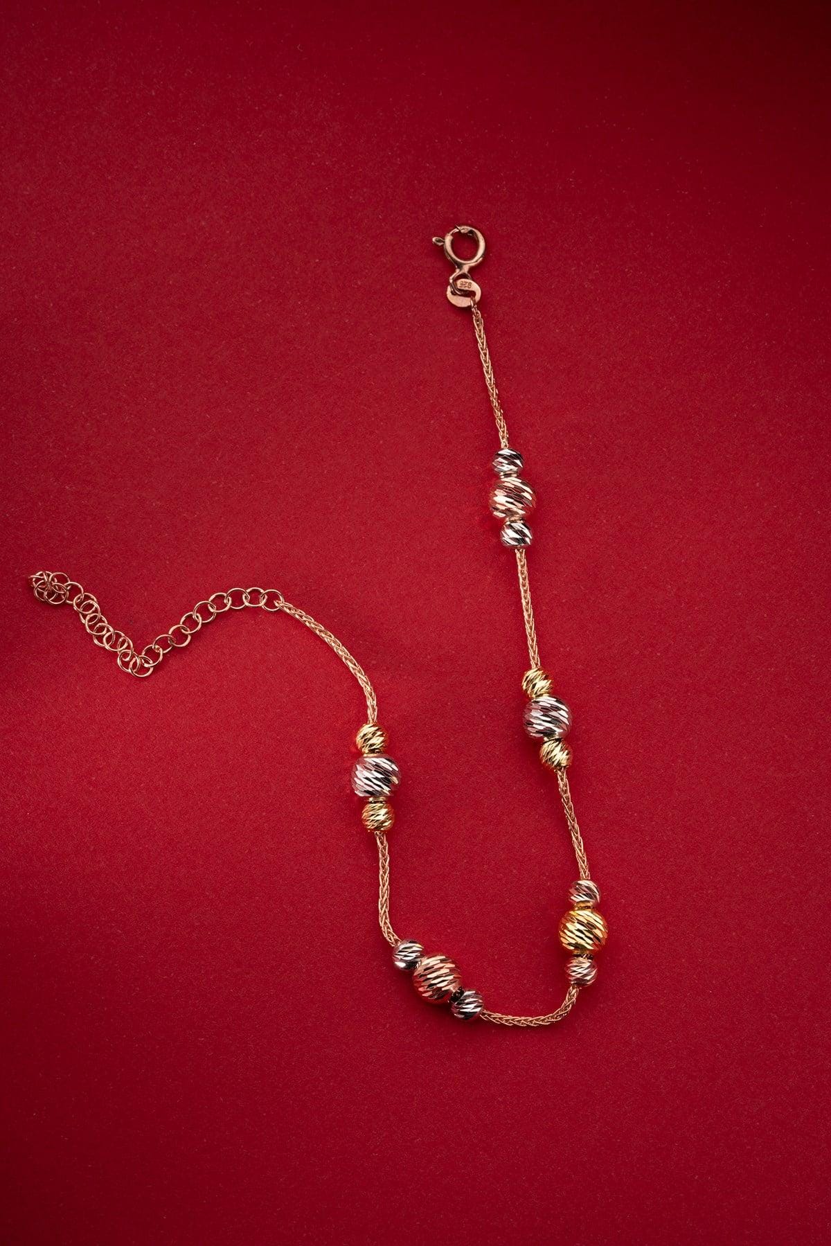 Sterling Silver Dorika Bracelet | Dainty Minimal Jewelry | Rose Gold Bead Bracelet | Gift for Her