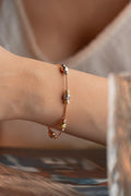 Sterling Silver Dorika Bracelet | Dainty Minimal Jewelry | Rose Gold Bead Bracelet | Gift for Her