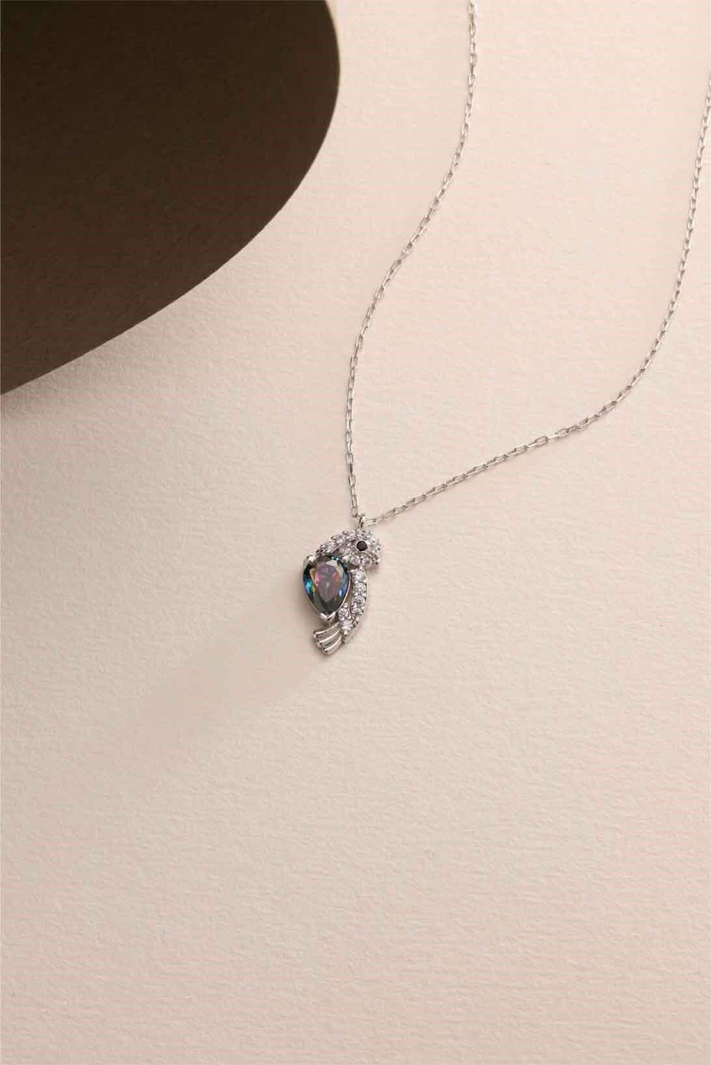 Sterling Silver Owl Necklace | Mystic Topaz Pendant | Dainty Animal Jewelry Gift