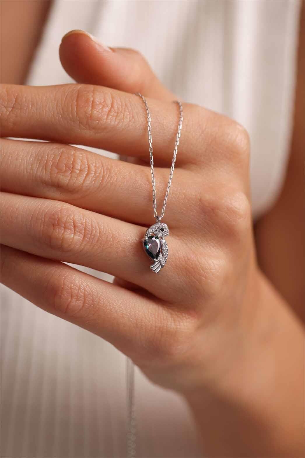 Sterling Silver Owl Necklace | Mystic Topaz Pendant | Dainty Animal Jewelry Gift