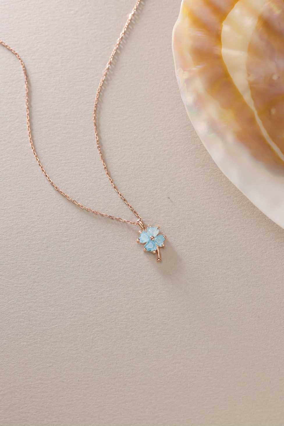 Rose Gold Clover Necklace | Sterling Silver Enamel Jewelry | Lucky Charm Gift for Her