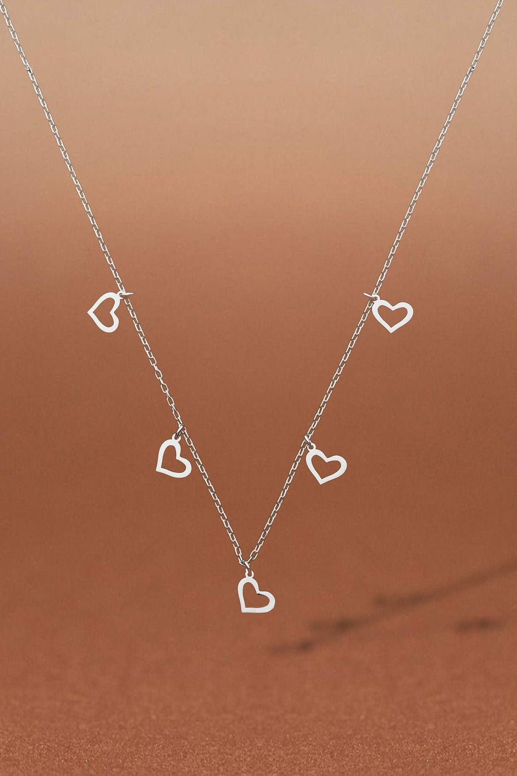Sterling Silver Heart Necklace | Dainty Minimal Jewelry | Multi Heart Pendant | Gift for Her