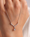 Sterling Silver Angel Wing Necklace | Dainty Solitaire Jewelry | Minimal Gift for Her | Rhodium Plated