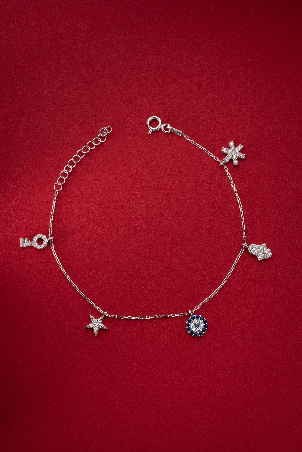 Lucky Charm Bracelet | Sterling Silver Dainty Jewelry | Minimal Symbol Gift for Her