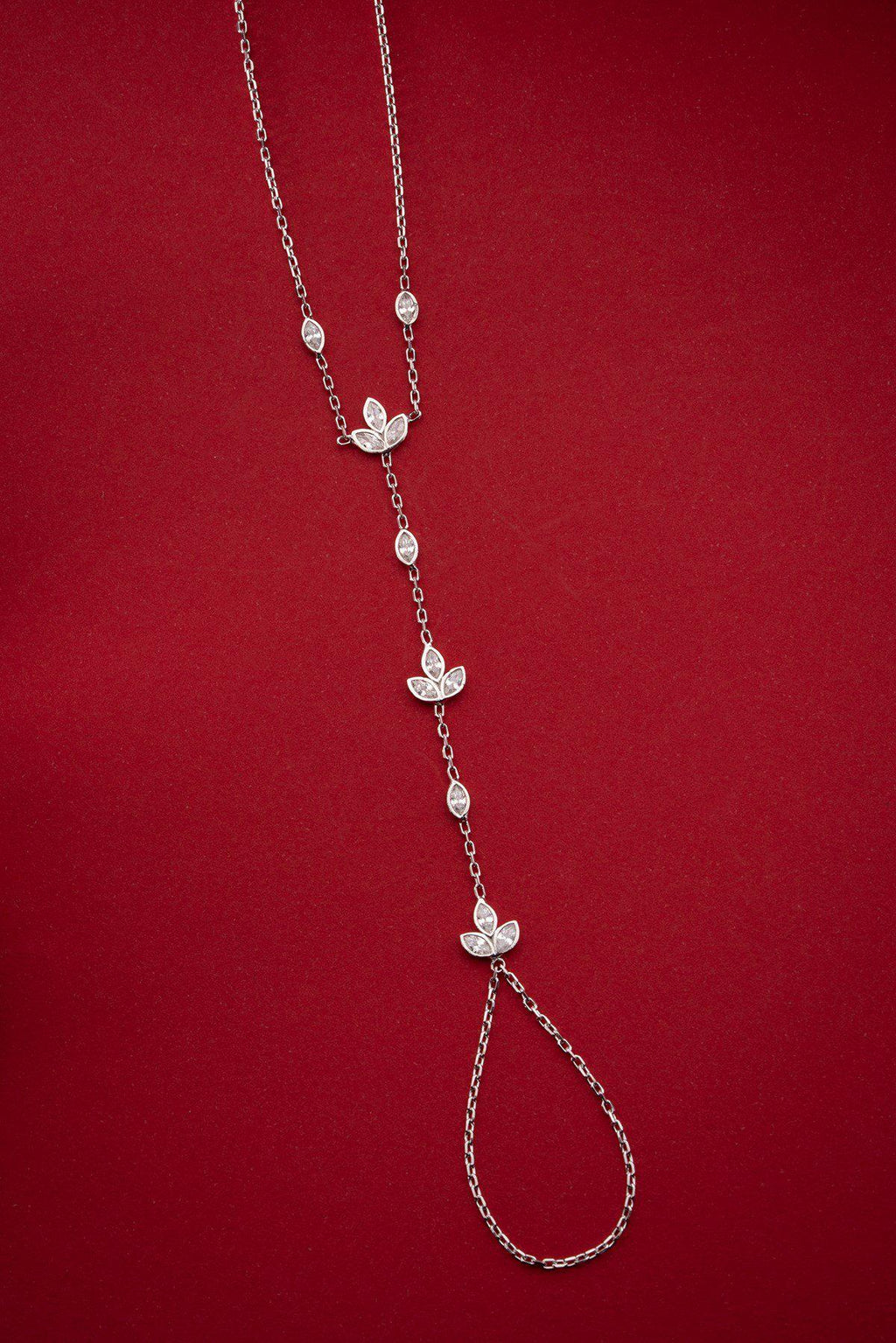 Lotus Hand Chain Bracelet | Sterling Silver Dainty Jewelry | Minimal Spiritual Gift for Her