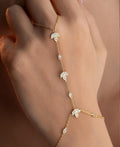 Sterling Silver Lotus Bracelet | Dainty Minimal Jewelry | Spiritual Gift | Gold Plated