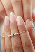 Sterling Silver Dorika Bracelet | Three Color Bead Chain Jewelry for Women
