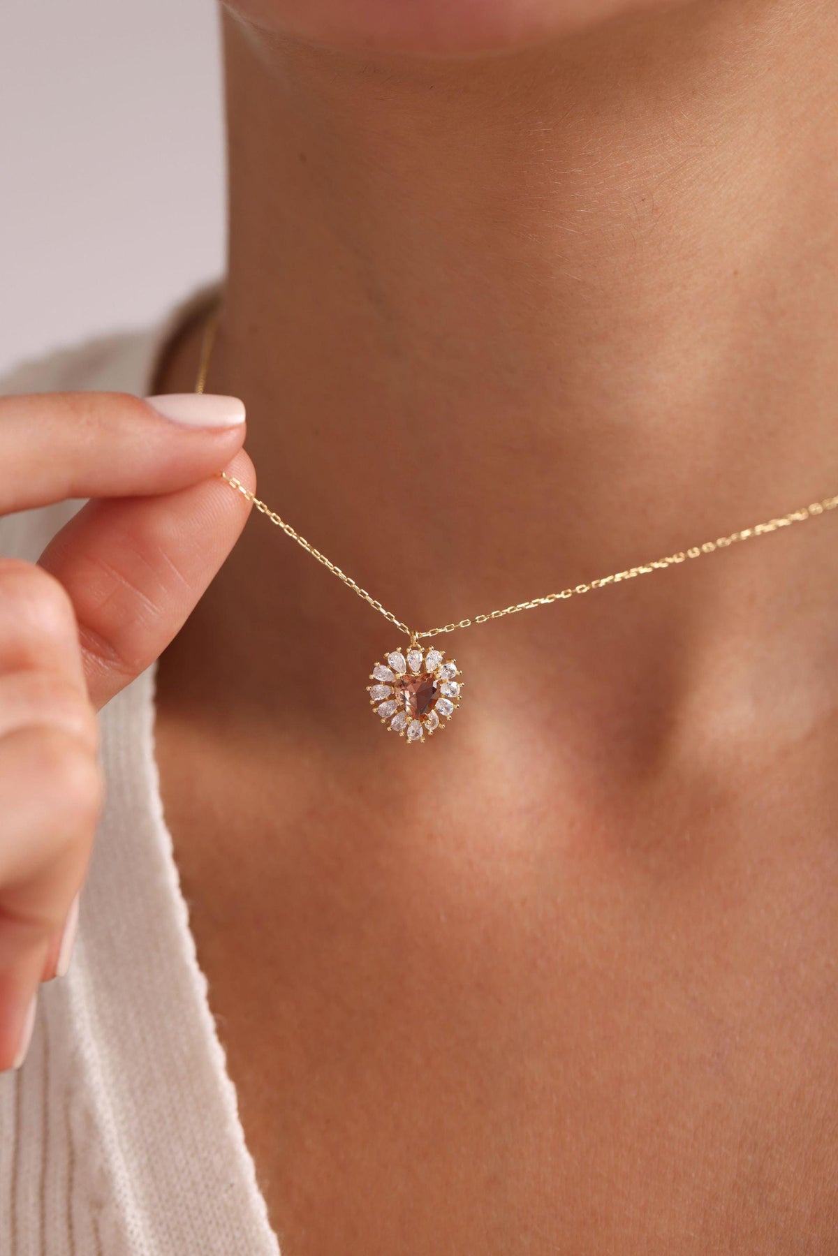 Zultanite Heart Necklace | 925 Sterling Silver Necklace | Gold Plated Pendant