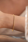 Gold plated Fox Tail Bracelet | Sterling Silver Chain Bracelet | Minimal Jewelry