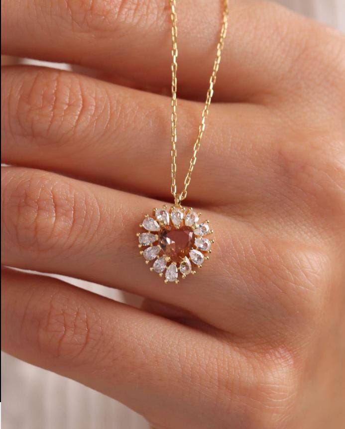 Zultanite Heart Necklace | 925 Sterling Silver Necklace | Gold Plated Pendant
