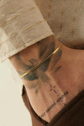 Mens Italian Mesh Jewelry, Gold Plated Stainless Steel, Minimalist Gift for Him